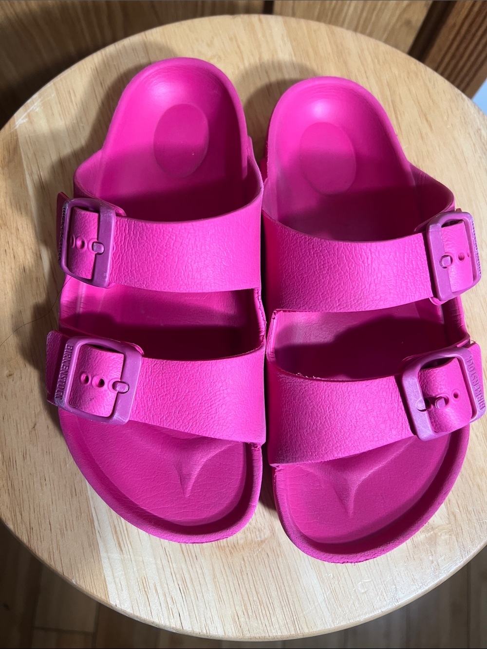 Birkenstock Kids Bright Pink Two-Buckle EVA Sandals